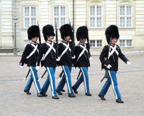 A photo of royal guards pacing in Copenhagen, Denmark | Copenhagen Private Walking Tour | 3 Hours | Amitylux Tours | Guided Tours | VIP & Luxury Experiences