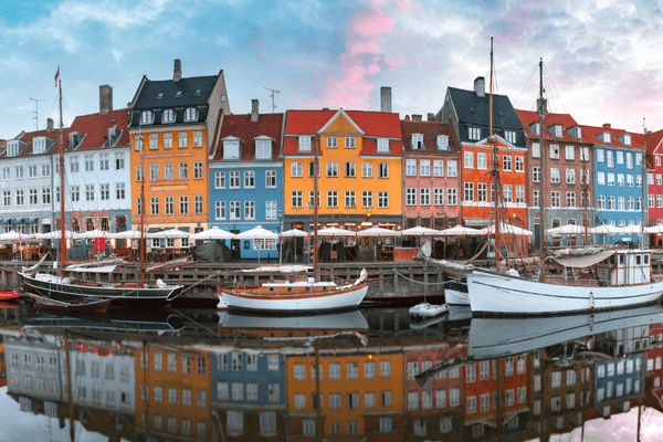 A photo of Nyhavn at dusk
