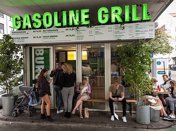 A photo of a Gasoline Grill joint | The Best Burgers in Copenhagen: Our Top 6 Favorite Spots | Amitylux Tours | Scandinavian Guided Tours | VIP & Luxury Experiences in the Nordics