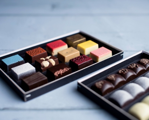 A photo of chocolate candy from Ro Chokolade | The Best 5 Chocolatiers in Copenhagen | Amitylux Tours | Guided City Tours | VIP & Luxury Experiences