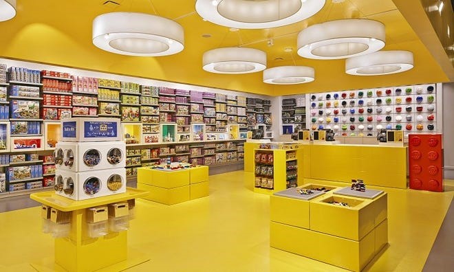 A photo of an inside of a LEGO store | LEGO: An Awe-Inspiring And Fascinating Danish Story | Amitylux Tours | Scandinavian Guided Tours | VIP & Luxury Experiences in the Nordics
