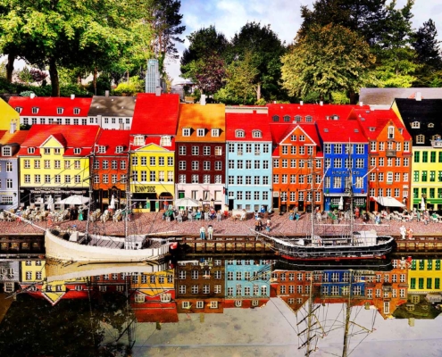 A photo of Nyhavn built by LEGO blocks | LEGO: An Awe-Inspiring And Fascinating Danish Story | Amitylux Tours | Guided City Tours | VIP & Luxury Experiences