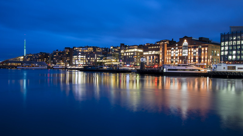 Neighborhoods in Oslo. Aker Brygge. Aker Brygge marina.