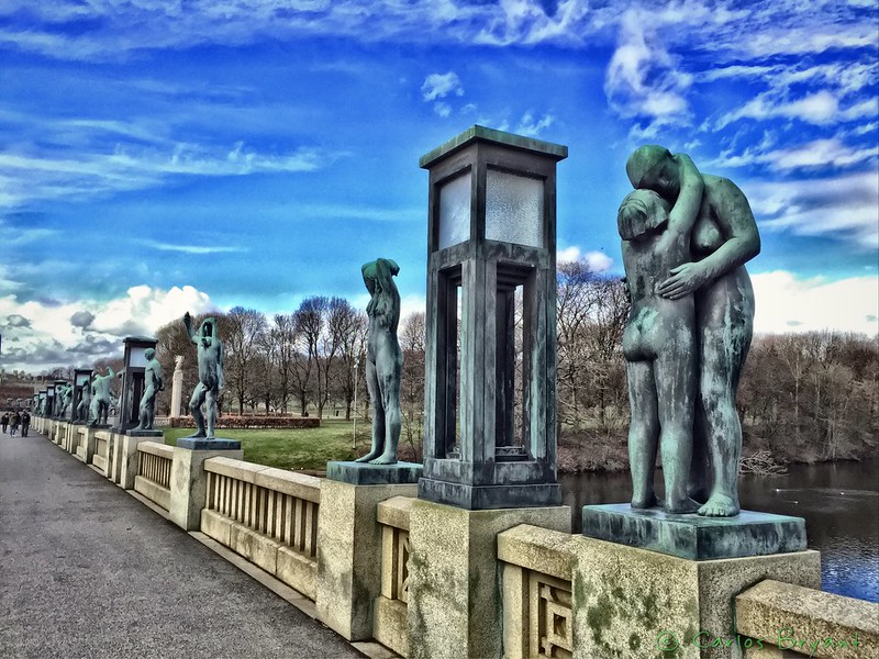 Neighborhoods in Oslo. Frogner Park. Vigeland Sculpture Park.