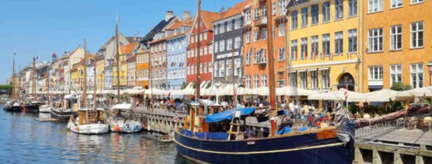 One day in Copenhagen. The Nyhavn River.