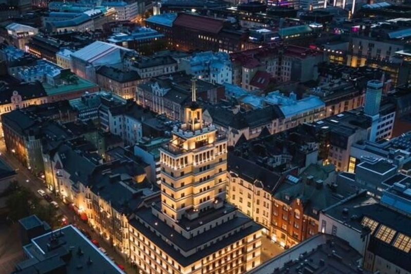 Heritage Hotels in Helsinki: Solo Sokos Hotel Torni, night view from above