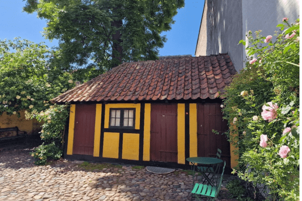 backyard of Hans Christian Andersen's childhood home