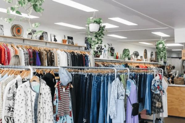 interior of the Salvation Army thrift shop in London