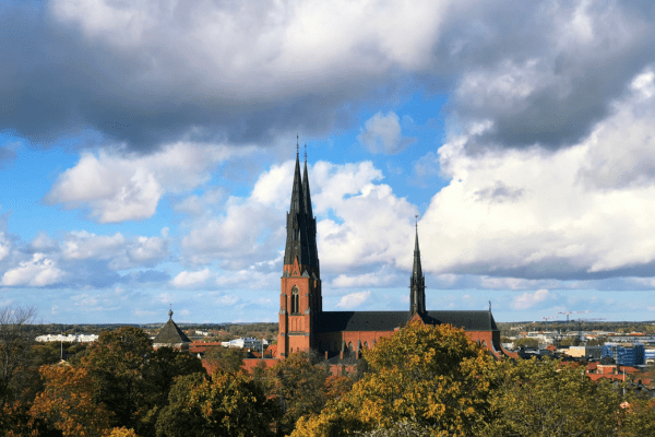 a view of Uppsala Cathedral