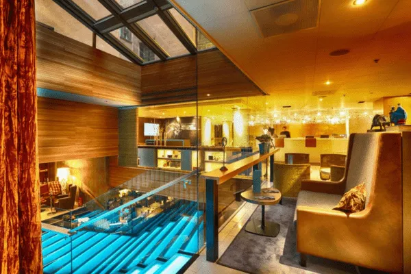 Kalus K hotel's bright communal space