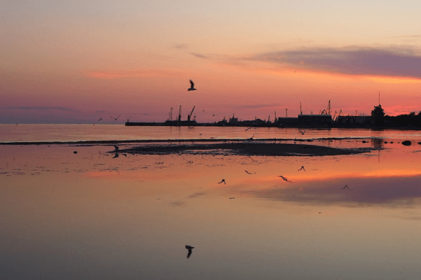 summer white nights at a beach in Tallinn