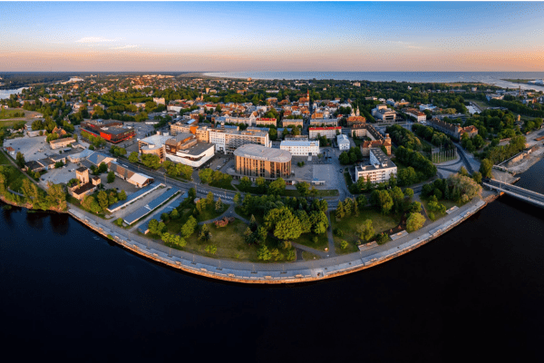 bird eye view of Parnu's coast