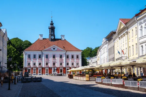the street of Tartu in Estonia