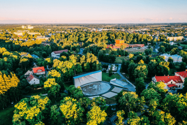 bird eye view of Viljandi