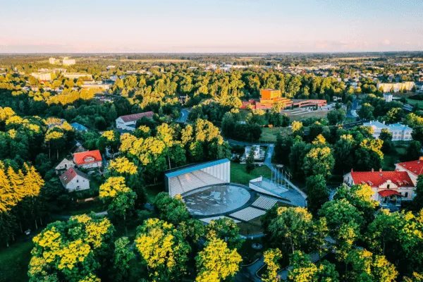 bird eye view of Viljandi