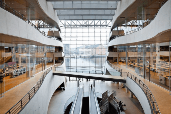 interior of the royal library in Copenhagen