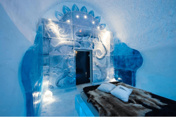 ice hotel room