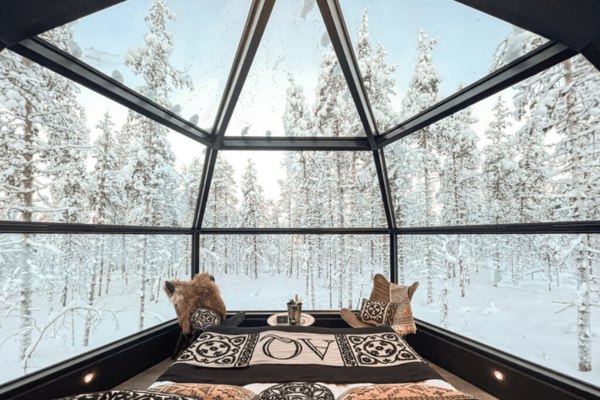 panoramic view of igloo hotel