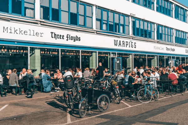 outdoor food stalls in Copenhagen's meatpacking district