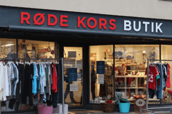 street view of the red cross charity shop in Copenhagen
