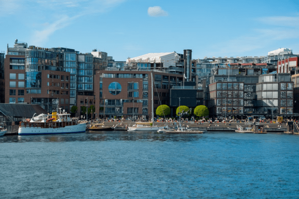 Oslo's harbour in Aker Brygge
