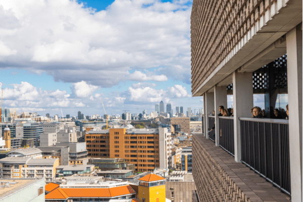 London's city view from Tate Modern Viewing Platform