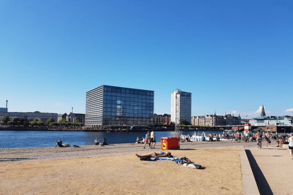 a beach on islands brygge, Denmark