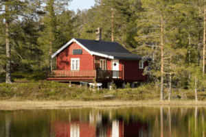 summer house near a lake