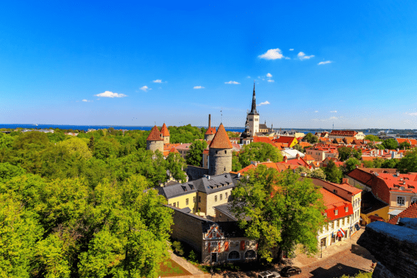 Tallinn town from above