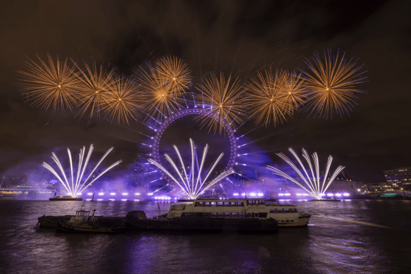 NYE fireworks in London