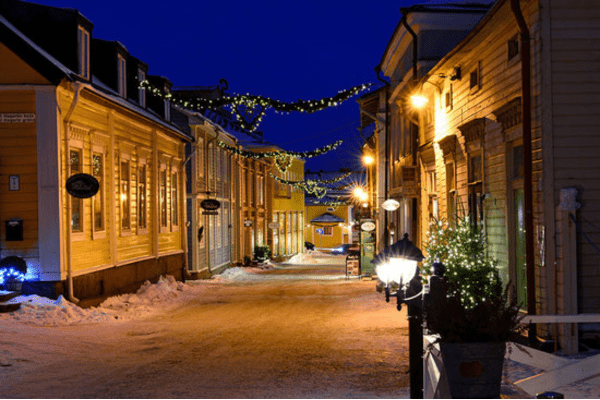 Porvoo Old Town lights