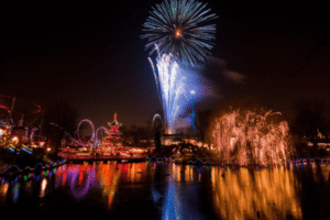 new year's eve fireworks at Tivoli Gardens in Copenhagen