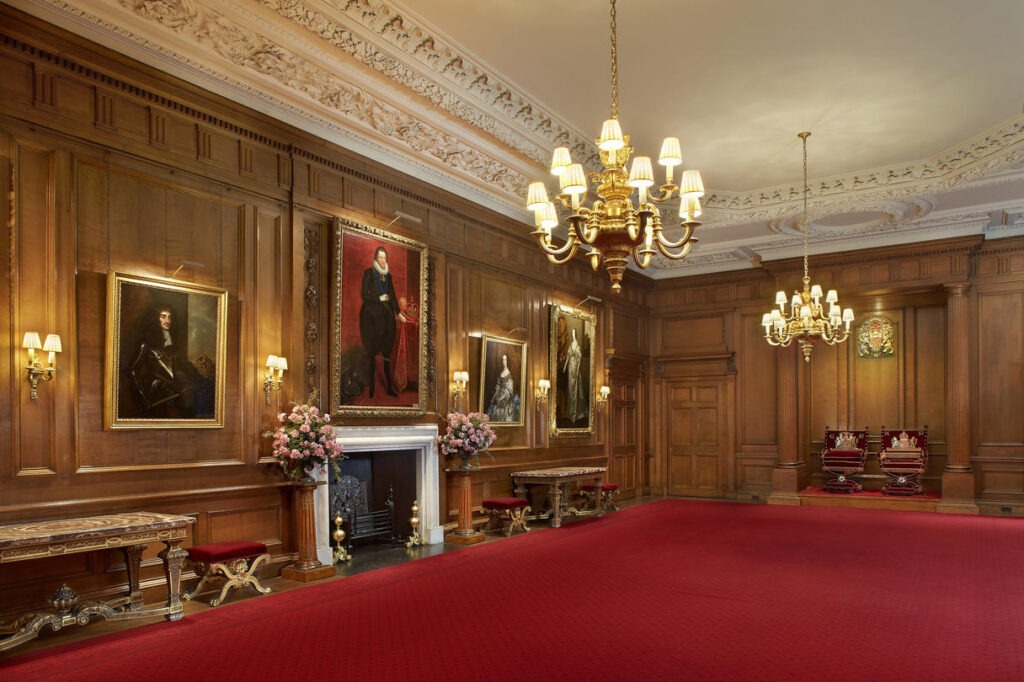 The State Apartments of palace of Holyroodhouse in Edinburgh